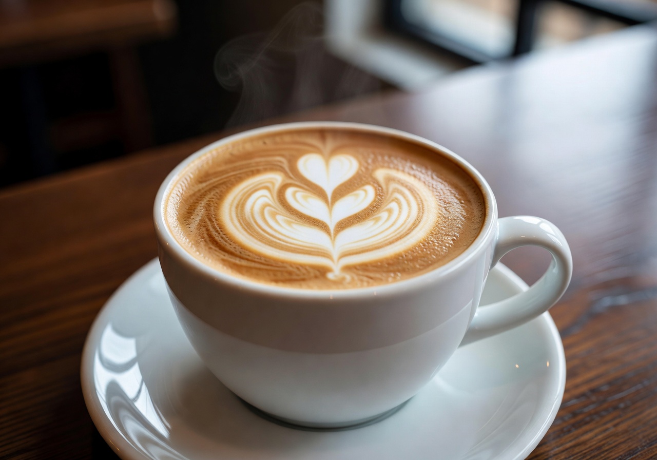 Perfectly poured Latte Art